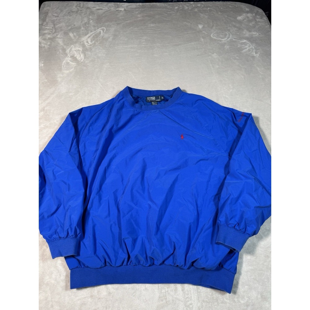 Vintage 80s Polo Ralph Lauren Jacket Windbreaker Size XL Blue Polo Golf
